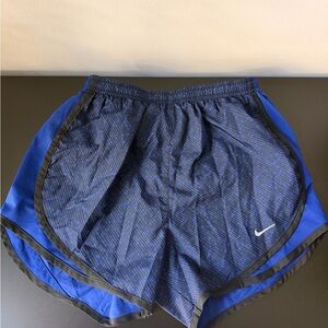 Nike Women's Black and Blue Athletic Shorts